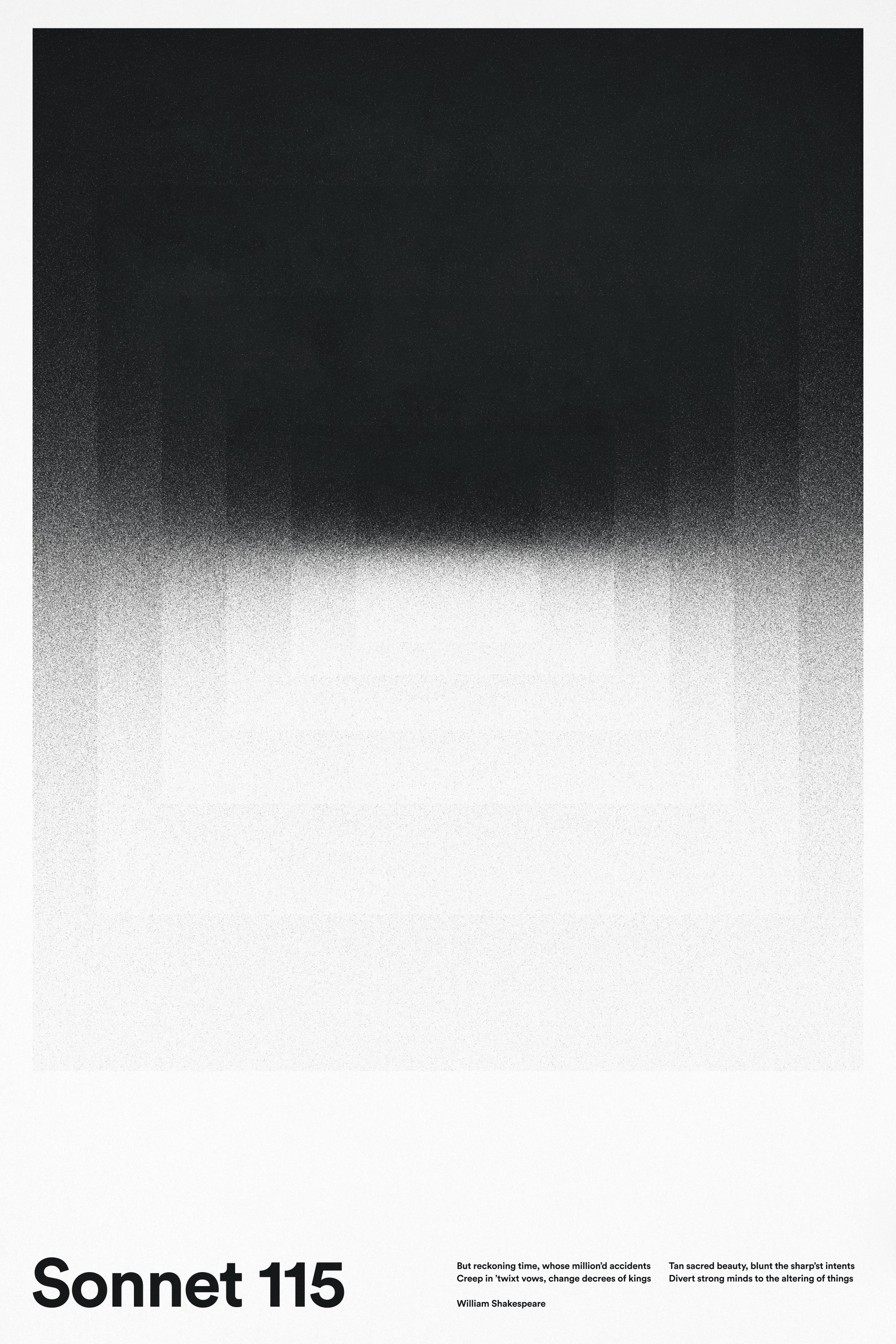 Sonnet 115 poster by Xtian Miller via SIGNAL A