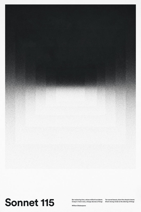 Sonnet 115 poster by Xtian Miller via SIGNAL A